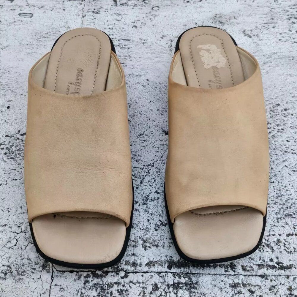 Easy Spirit Women Sandal Beige Leather Upper Slides Shoes Size 6 - Picture 2 of 9